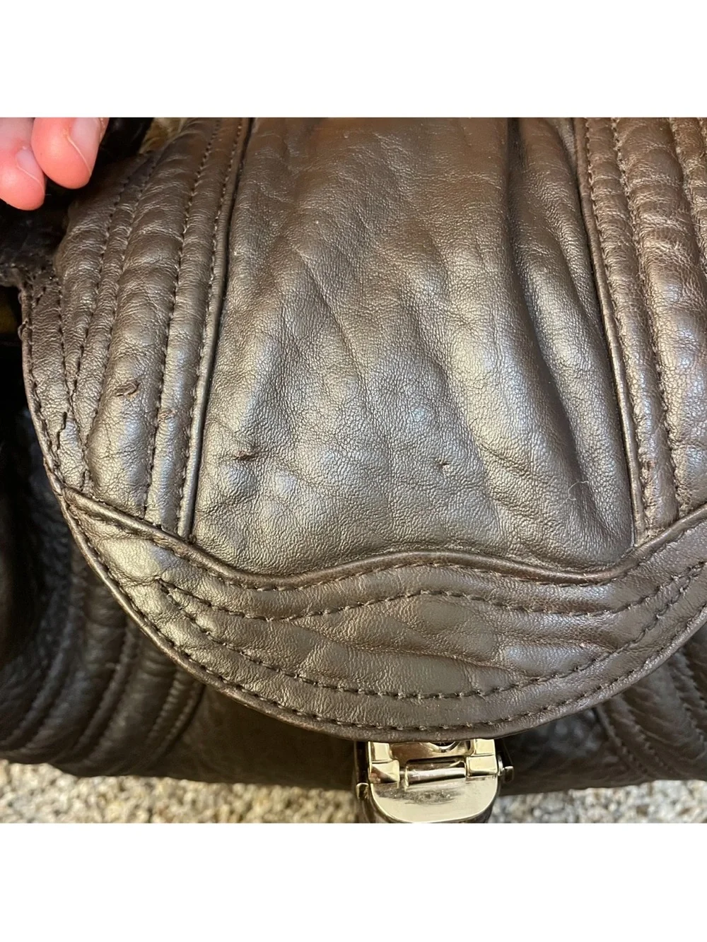 Fendi Brown gold Braided-Handle Leather Shoulder authentic spy Bag